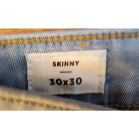 PACSUN Jeans Womens 30 x 30 Blue Denim Stretch Stretch Skinny Preppy Light Wash - Picture 6 of 12